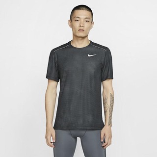 Top Nike Miler Maneca Scurta Running Barbati Negrii | PJNQ-92701